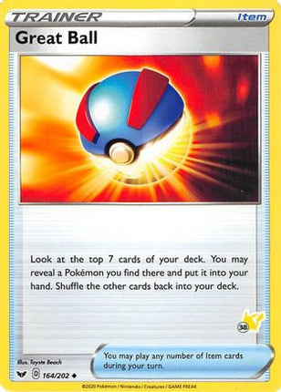Great Ball (# Pikachu Stamped) 164/202 - Battle Academy 2022