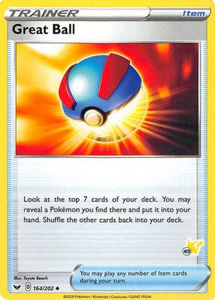 Great Ball (# Pikachu Stamped) 164/202 - Battle Academy 2022
