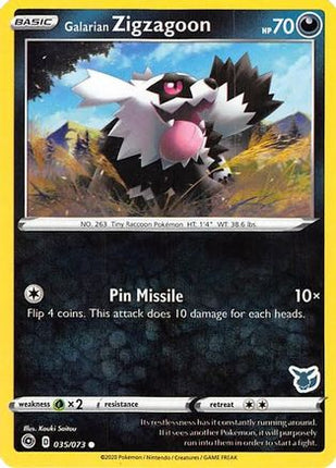 Galarian Zigzagoon (Eevee Stamped) 035/073 - Battle Academy 2022