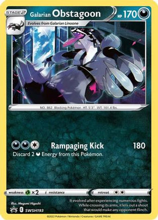 Galarian Obstagoon - SWSH193 - null/null [SWSH: Sword & Shield Promo Cards]