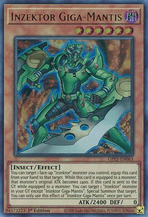 Inzektor Giga-Mantis (Ultra Rare) [GFP2-EN063] 1st Edition