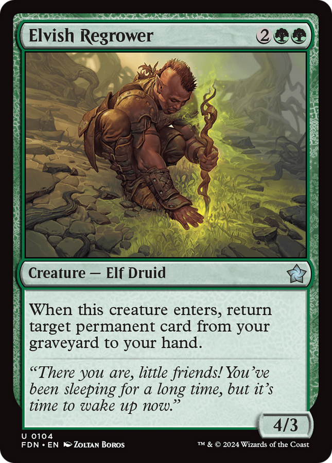 Elvish Regrower [Foundations] Foil