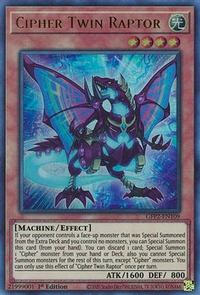 Cipher Twin Raptor (Ultra Rare) [GFP2-EN109] 1st Edition