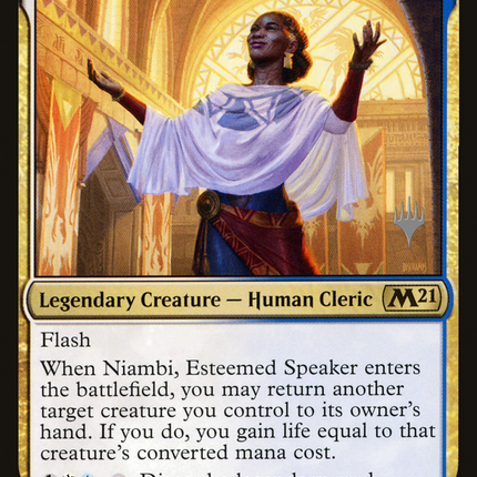 Niambi, Esteemed Speaker [Core Set 2021 Promos]
