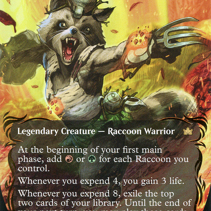 Muerra, Trash Tactician (Showcase) (Borderless) [Bloomburrow] Raised Foil