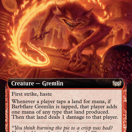 Barbflare Gremlin (Extended Art) [Duskmourn: House of Horror Commander]