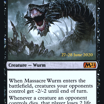 Massacre Wurm [Core Set 2021 Promos] Prerelease Foil