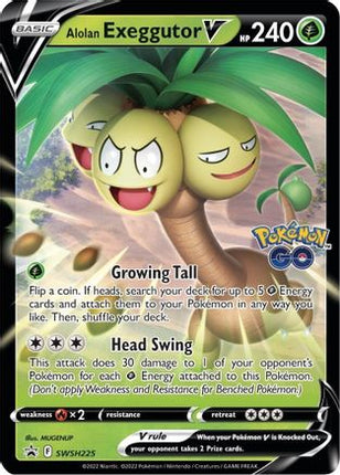 Alolan Exeggutor V - SWSH225 - SWSH225/null [SWSH: Sword & Shield Promo Cards] Holofoil