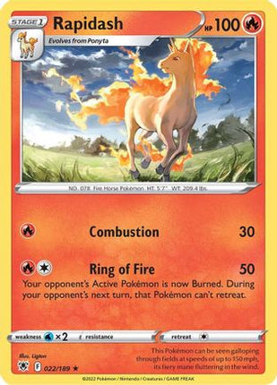 Rapidash - 22/189 [SWSH10: Astral Radiance] Reverse Holofoil