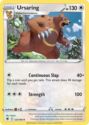 Ursaring - 123/189 [SWSH10: Astral Radiance] Reverse Holofoil