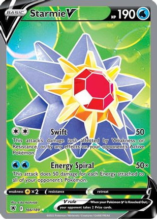 Starmie V (Full Art) - 166/189 [SWSH10: Astral Radiance] Holofoil
