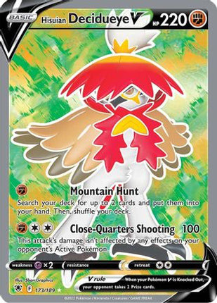 Hisuian Decidueye V (Full Art) - 173/189 [SWSH10: Astral Radiance] Holofoil