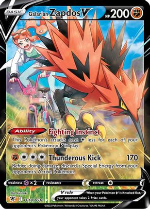 Galarian Zapdos V - TG19/TG30 [SWSH10: Astral Radiance Trainer Gallery] Holofoil