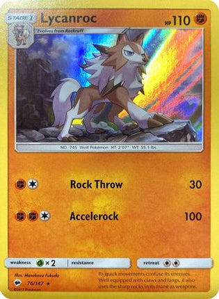 Lycanroc - 76/147 (Water Web Holo) [Miscellaneous Cards & Products] Holofoil