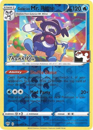 Galarian Mr. Rime - 036/189 (Pokemon League) [Thank You] [Miscellaneous Cards & Products] Reverse Holofoil