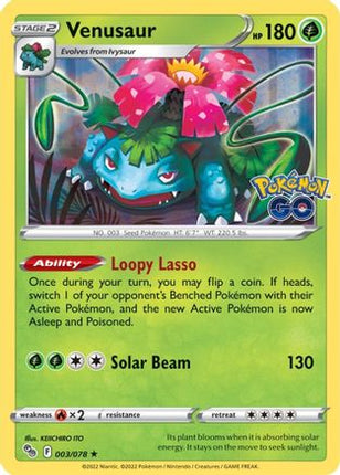 Venusaur - 3/null [Pokemon GO] Reverse Holofoil