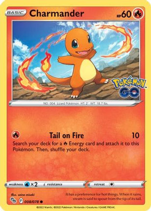 Charmander - 8/null [Pokemon GO] Reverse Holofoil