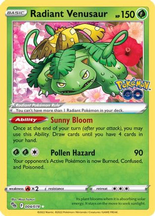 Radiant Venusaur - 4/null [Pokemon GO] Holofoil
