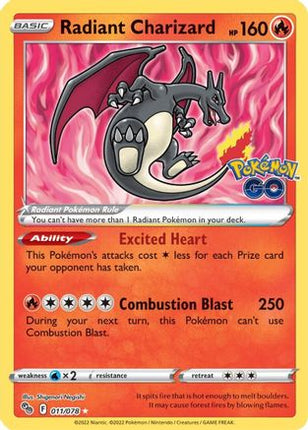 Radiant Charizard - 11/null [Pokemon GO] Holofoil