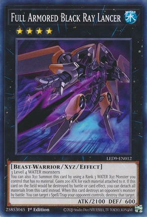 Full Armored Black Ray Lancer (Common / Short Print) [LED9-EN012] 1st Edition
