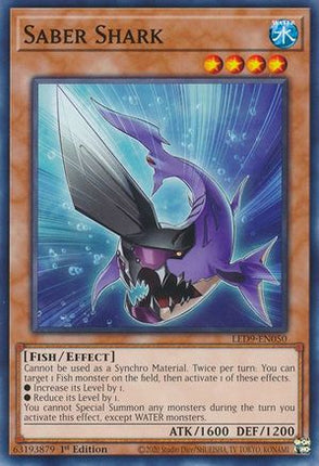 Saber Shark (Common / Short Print) [LED9-EN050] 1st Edition