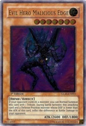 Evil HERO Malicious Edge (UTR) (Ultimate Rare) [GLAS-EN003] Gladiator's Assault 1st Edition