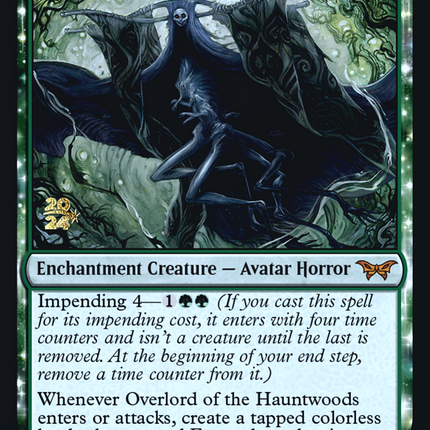 Overlord of the Hauntwoods [Duskmourn: House of Horror Promos] Prerelease Foil
