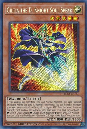 Giltia the D. Knight Soul Spear (Secret Rare) [LDS3-EN137] Limited