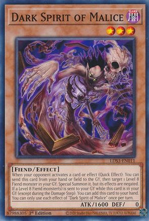 Dark Spirit of Malice (Common / Short Print) [LDS3-EN011] 1st Edition