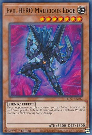 Evil HERO Malicious Edge (Common / Short Print) [LDS3-EN022] 1st Edition