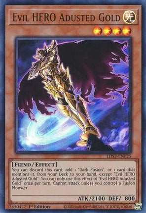 Evil HERO Adusted Gold (Ultra Rare) [LDS3-EN025] 1st Edition