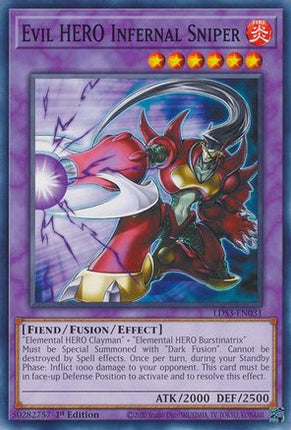 Evil HERO Infernal Sniper (Common / Short Print) [LDS3-EN031] 1st Edition