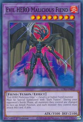Evil HERO Malicious Fiend (Common / Short Print) [LDS3-EN032] 1st Edition