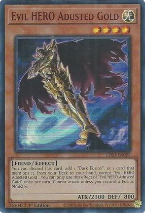Evil HERO Adusted Gold (Red) (Ultra Rare) [LDS3-EN025] 1st Edition