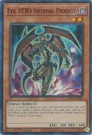 Evil HERO Infernal Prodigy (Red) (Ultra Rare) [LDS3-EN024] 1st Edition