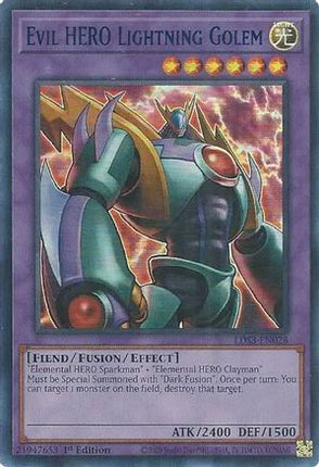 Evil HERO Lightning Golem (Blue) (Ultra Rare) [LDS3-EN028] 1st Edition