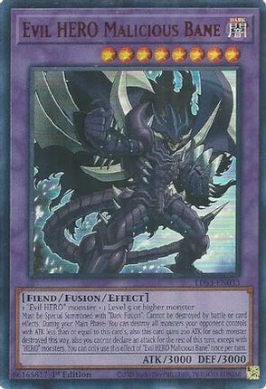 Evil HERO Malicious Bane (Red) (Ultra Rare) [LDS3-EN033] 1st Edition