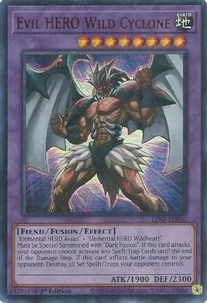 Evil HERO Wild Cyclone (Red) (Ultra Rare) [LDS3-EN030] 1st Edition