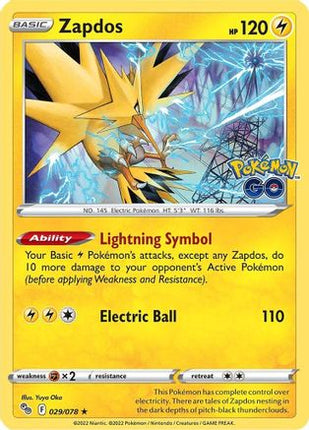 Zapdos - 29/null [Pokemon GO] Reverse Holofoil
