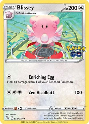 Blissey - 52/null [Pokemon GO] Reverse Holofoil