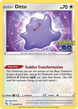 Ditto - 53/null [Pokemon GO] Holofoil