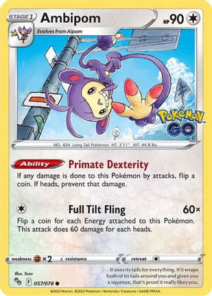 Ambipom - 57/null [Pokemon GO] Reverse Holofoil