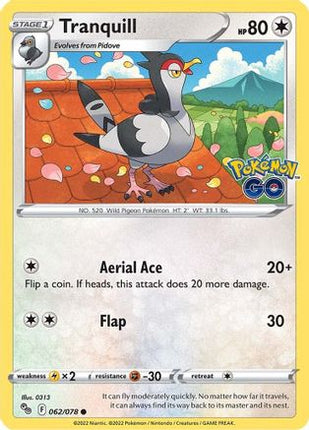 Tranquill - 62/null [Pokemon GO]