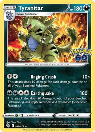 Tyranitar - 43/null [Pokemon GO] Reverse Holofoil