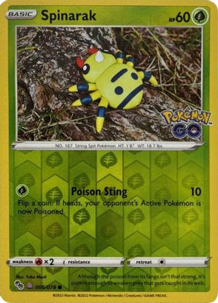 Spinarak (Peelable Ditto) - 6/null [Pokemon GO] Reverse Holofoil