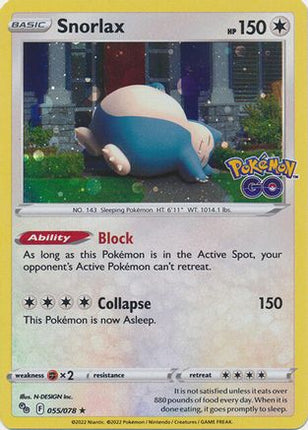 Snorlax - 55/078 (Cosmos Holo) [Miscellaneous Cards & Products] Holofoil