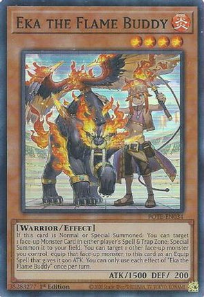 Eka the Flame Buddy (Super Rare) [POTE-EN034] Unlimited