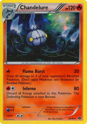 Chandelure - 20/99 (Cracked Ice Holo) [Blister Exclusives] Holofoil