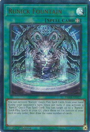 Runick Fountain (Ultra Rare) [TAMA-EN027] 1st Edition