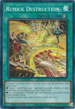 Runick Destruction (Super Rare) [TAMA-EN031] 1st Edition
